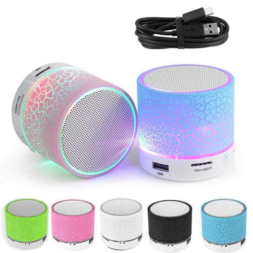 Bluetooth Speaker Mini Portable Extra Bass With LED Rechargeable ...